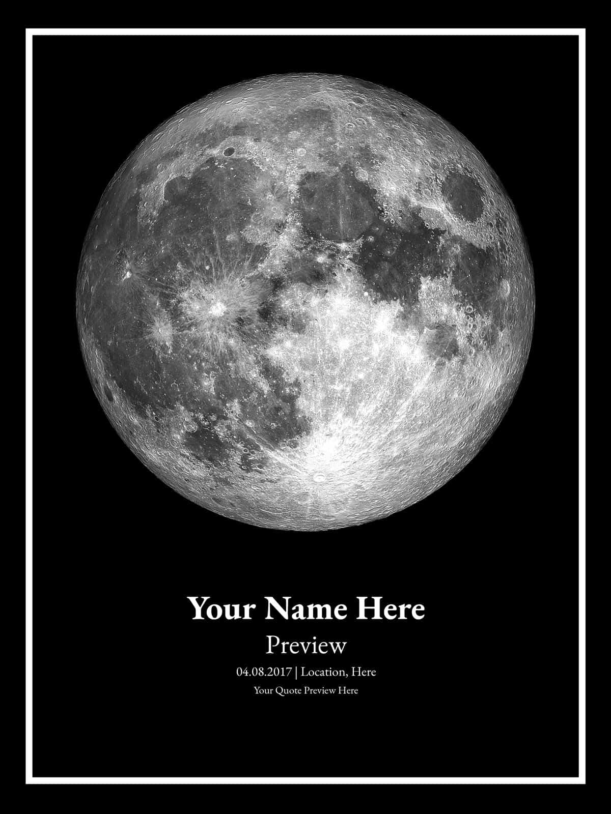 Custom Moon Phase Poster Print
