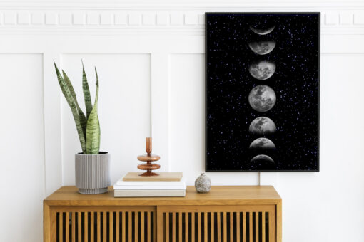 Moon Wall Art | Moon Print, Phases of the Moon, Moon Wall Art, Moon Phases Poster, Lunar phases, Moon Phase Pictures, Moon Poster